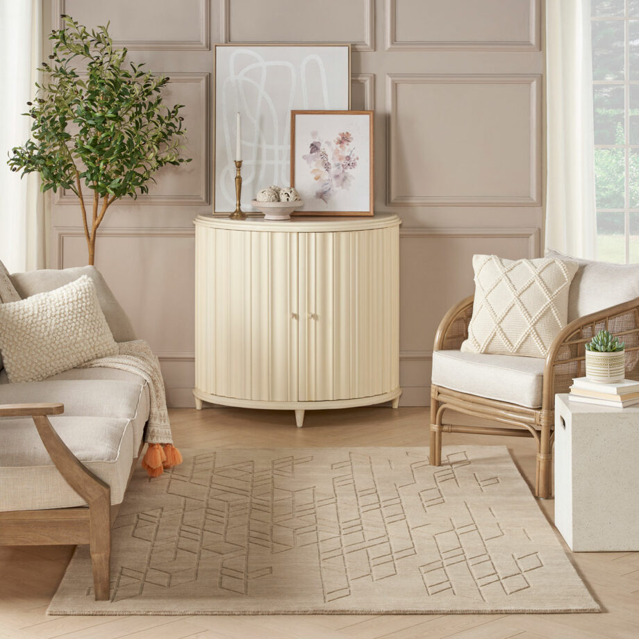 Nourison rug Alessia ALE01 BEIGE 5x8 099446901958 interior 3