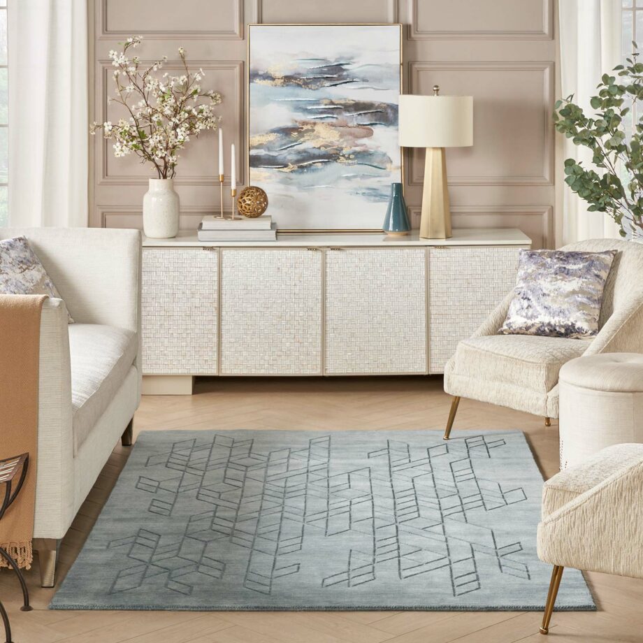 Nourison rug Alessia ALE01 BLUE 5x8 099446901927 interior 3