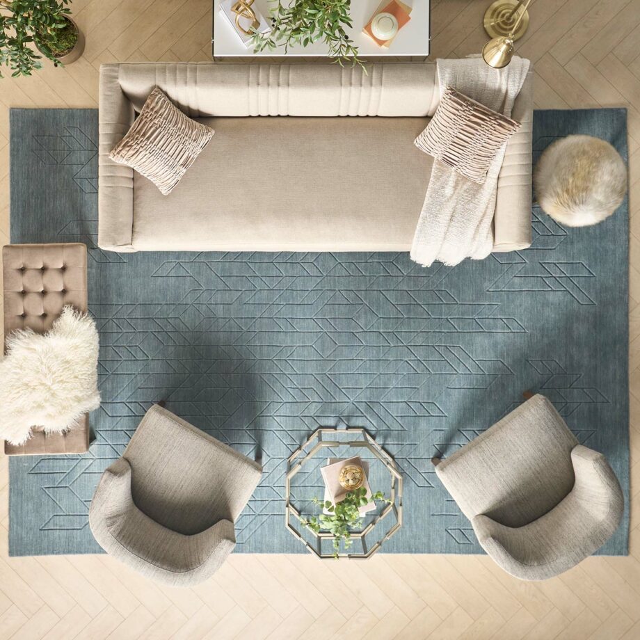 Nourison rug Alessia ALE01 BLUE 8x10 099446901705 interior 4