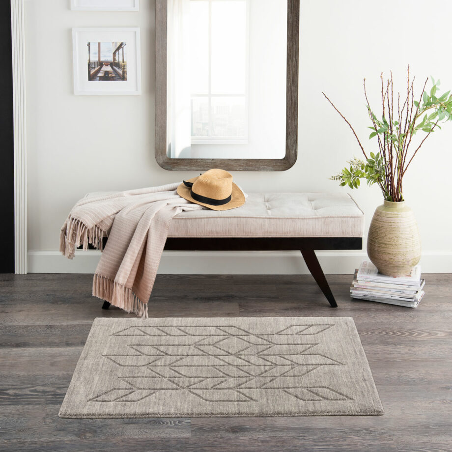 Nourison rug Alessia ALE01 GREY 2x3 099446901736 interior 1