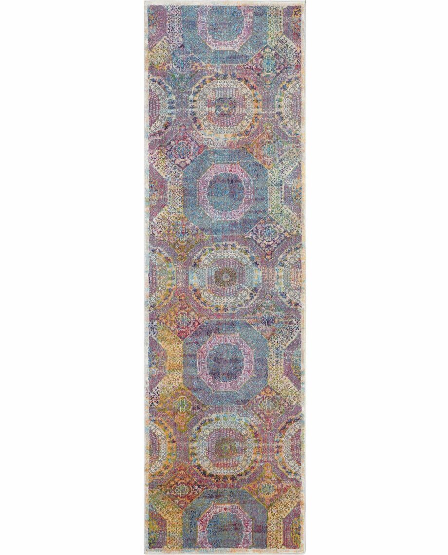 Nourison rug Ankara Global ANR05 MULTI 2x6 099446456885 flat