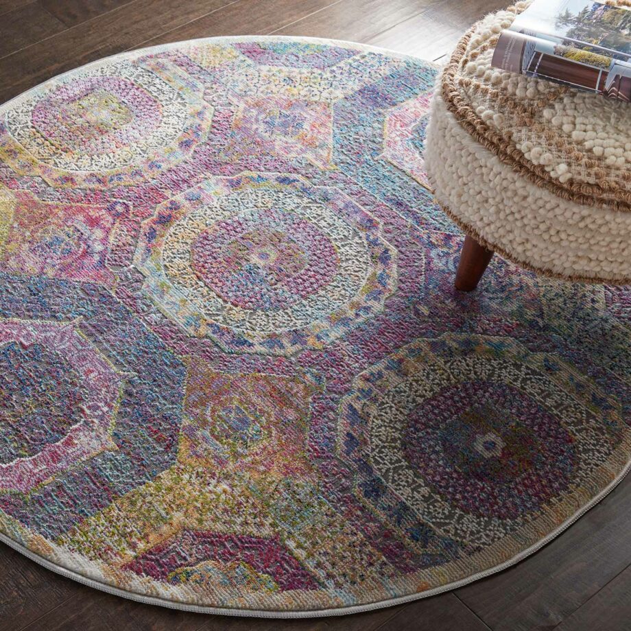 Nourison rug Ankara Global ANR05 MULTI 4xRND 099446456915 interior 2 C