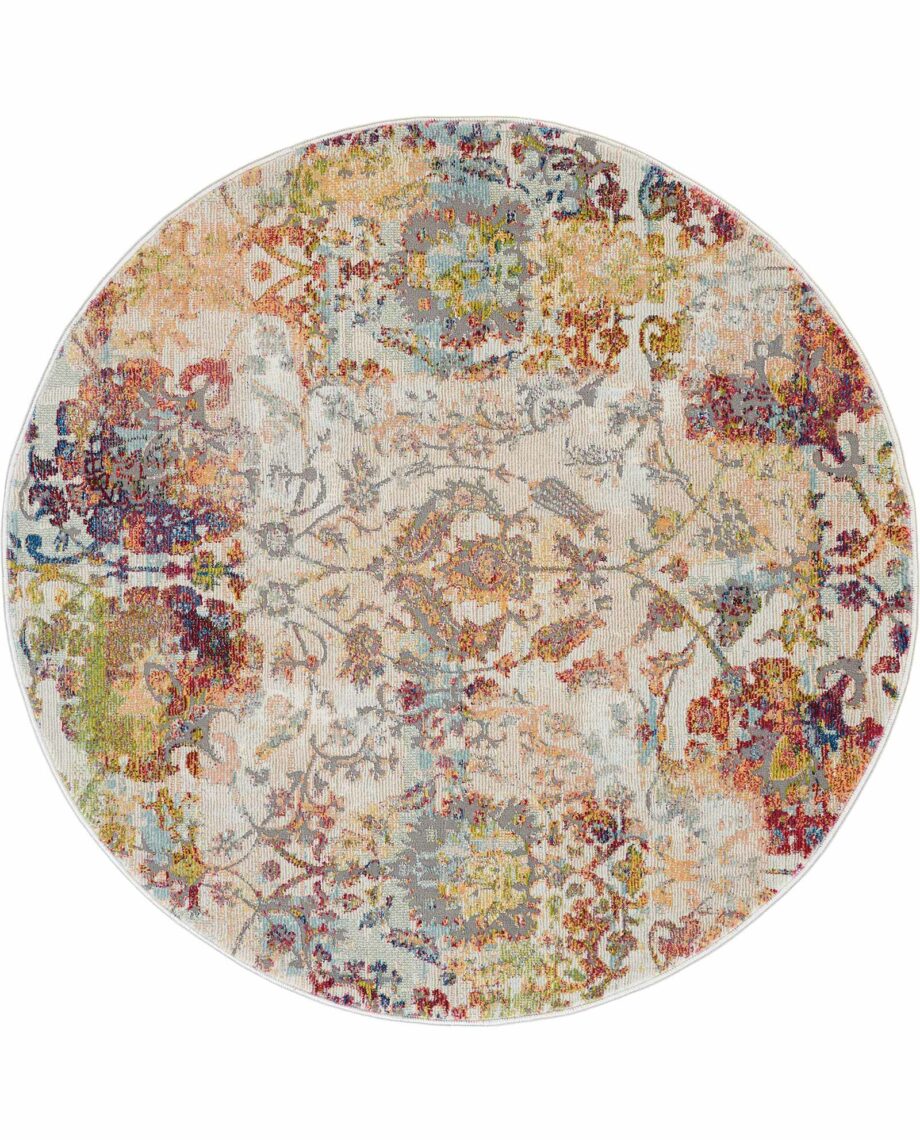 Nourison rug Ankara Global ANR06 IVORG 4xRND 099446457202 flat C