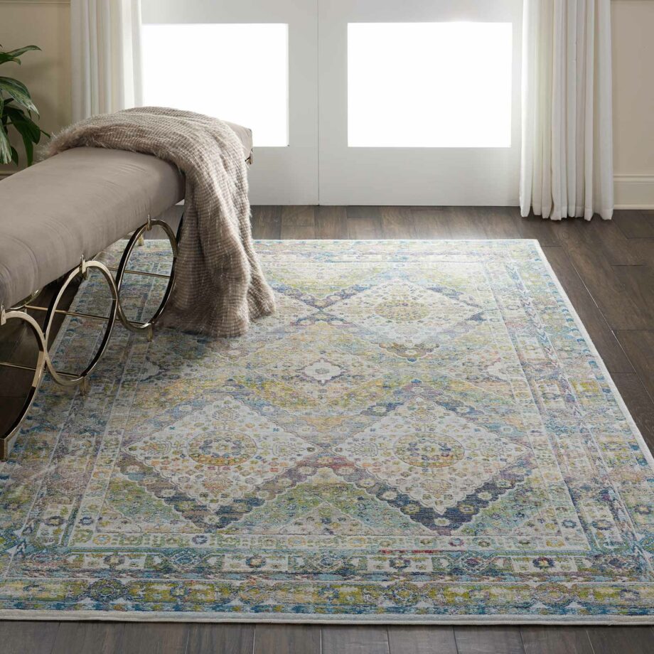 Nourison rug Ankara Global ANR07 BLGRE 5X7 099446457363 interior 1 C