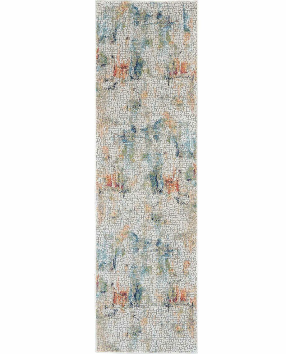 Nourison rug Ankara Global ANR09 IVORY MULTI 2x6 099446474858 flat C