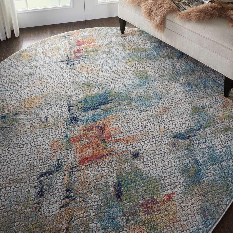 Nourison rug Ankara Global ANR09 IVORY MULTI 4xRND 099446475022 interior 2 C
