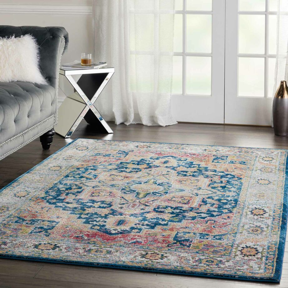 Nourison rug Ankara Global ANR11 BLUMT BLUE MULTI 5X8 099446498076 interior 3 C copy