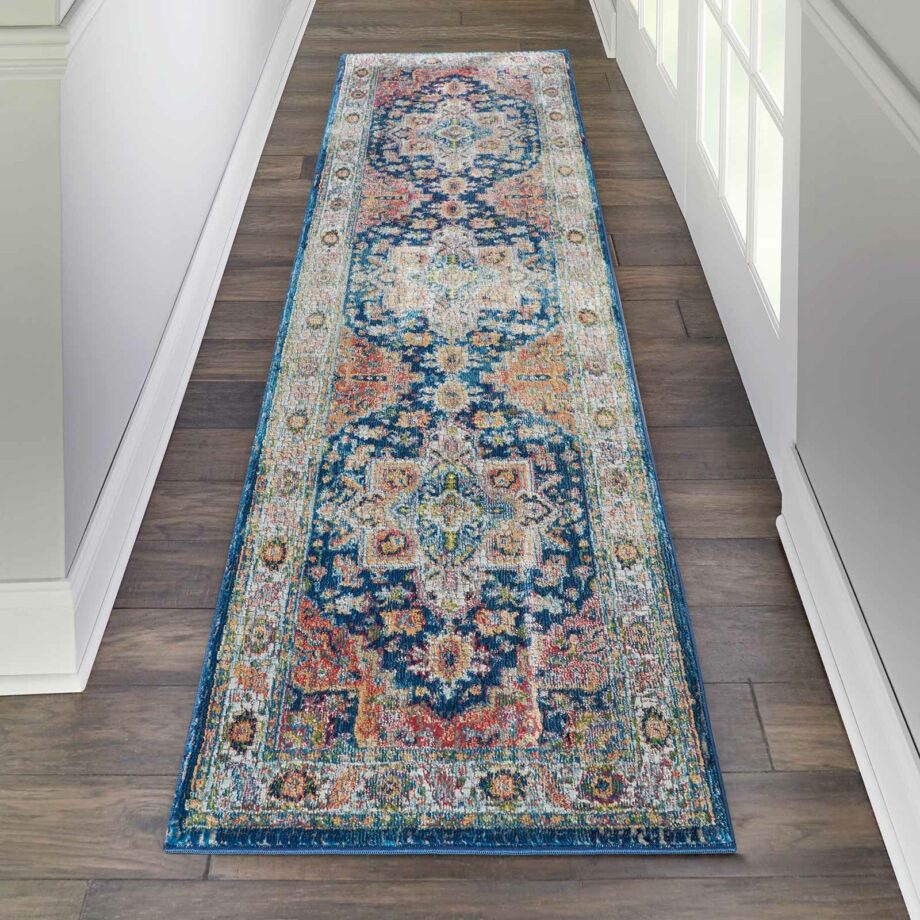 Nourison rug Ankara Global ANR11 BLUMT BLUE MULTICOLOR 2x6 099446498014 interior 1 C