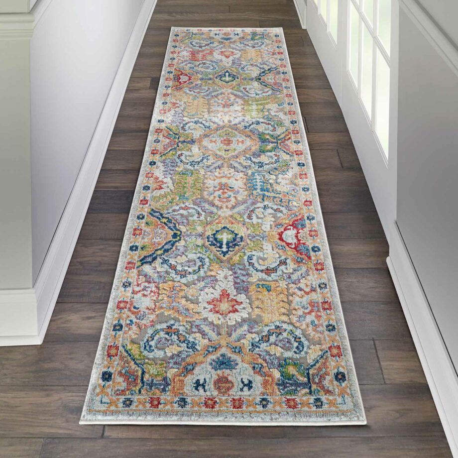 Nourison rug Ankara Global ANR12 GRYMT GREY MULTI 2x6 099446498151 interior 1 C