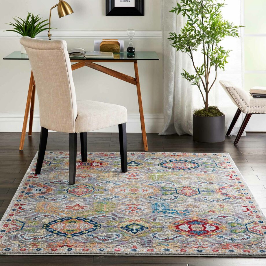 Nourison rug Ankara Global ANR12 GRYMT GREY MULTI 5X8 099446498205 interior 1 C