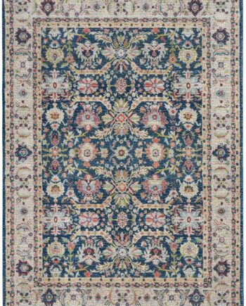Nourison rug Ankara Global ANR13 NAVMT NAVY MULTI 5x8 099446498328 flat C