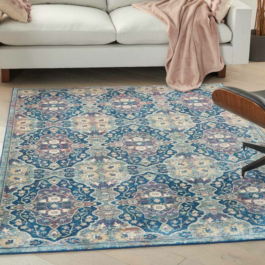Nourison rug Ankara Global ANR16 NVMTC NAVY MULTICOLOR 5X8 099446855701 interior 1