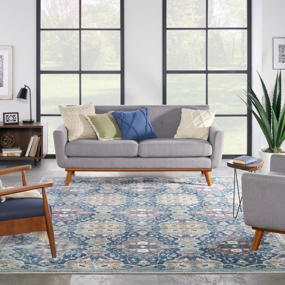 Nourison rug Ankara Global ANR16 NVMTC NAVY MULTICOLOR 8x10 099446855749 interior 3