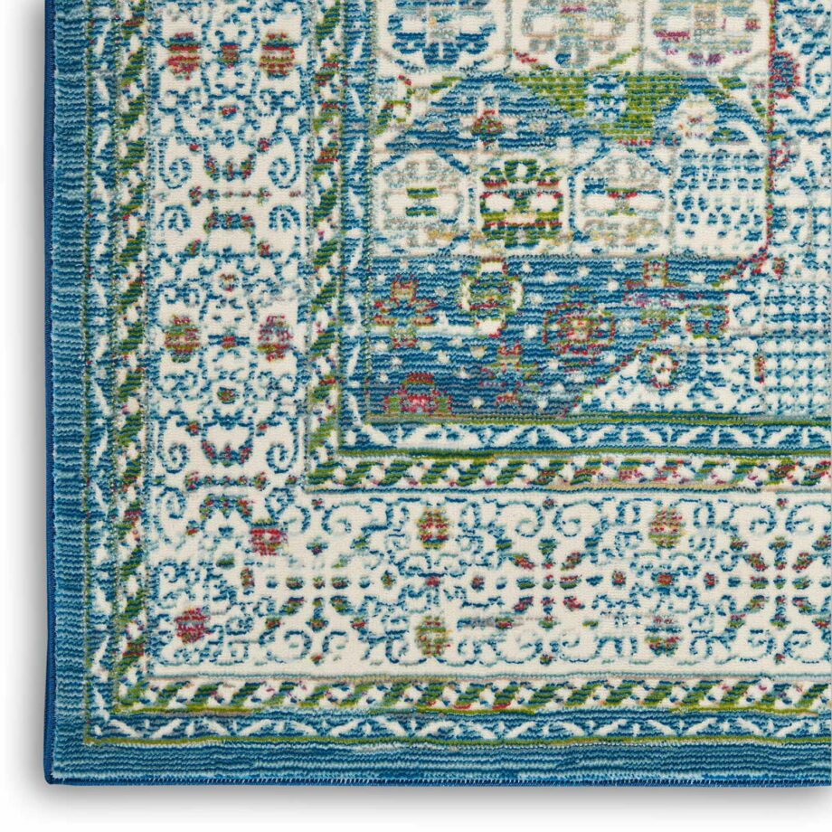 Nourison rug Ankara Global ANR17 IVLTB IVORY LIGHT BLUE 5X8 099446855862 CRW