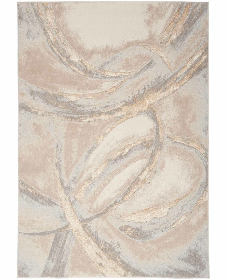 Nourison rug Brush Strokes BSK01 BGEGY BEIGE GREY 5x7 099446898944