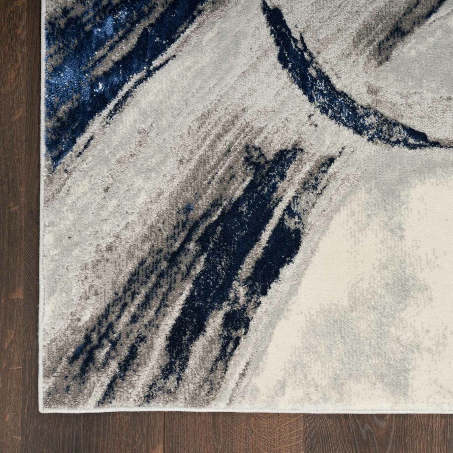 Nourison rug Brush Strokes BSK02 GRYNV GREY NAVY 5x7 099446899002 CR