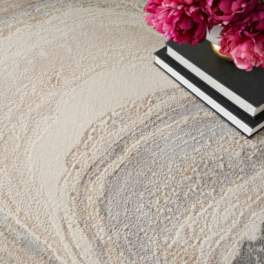Nourison rug Brush Strokes BSK03 CRMGY CREAM GREY 5x7 099446899040 interior 2