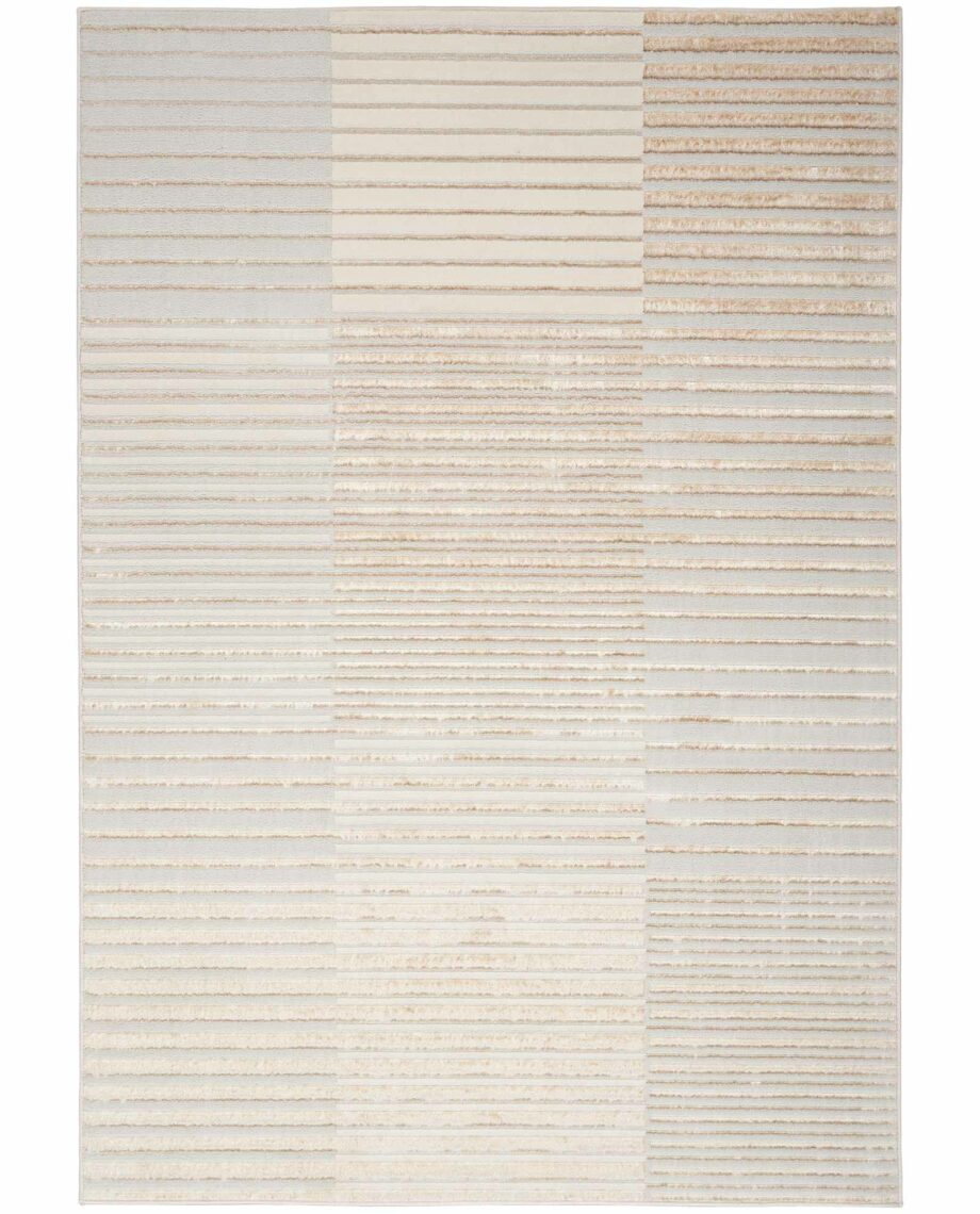 Nourison rug Brush Strokes BSK04 BGESV BEIGE SILVER 5x7 099446899149