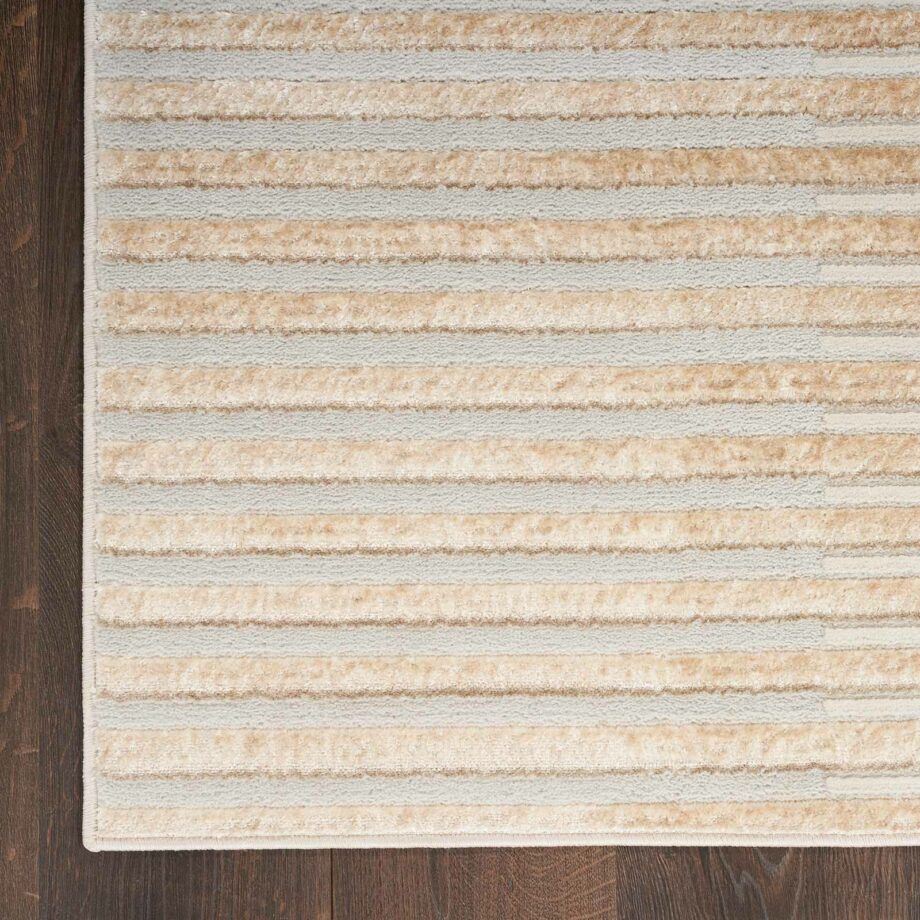 Nourison rug Brush Strokes BSK04 BGESV BEIGE SILVER 5x7 099446899149 CR