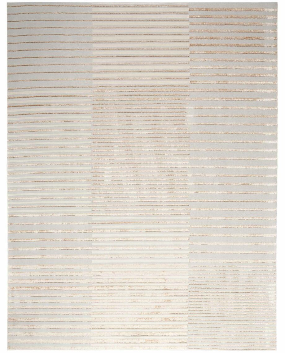 Nourison rug Brush Strokes BSK04 BGESV BEIGE SILVER 8x10 099446899156