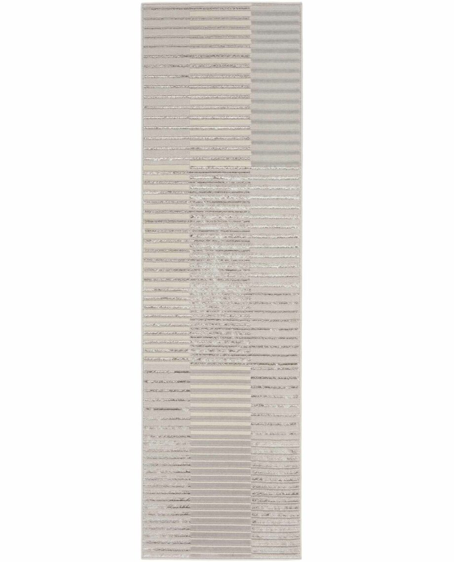 Nourison rug Brush Strokes BSK04 SILGY SILVER GREY 2x8 099446899088