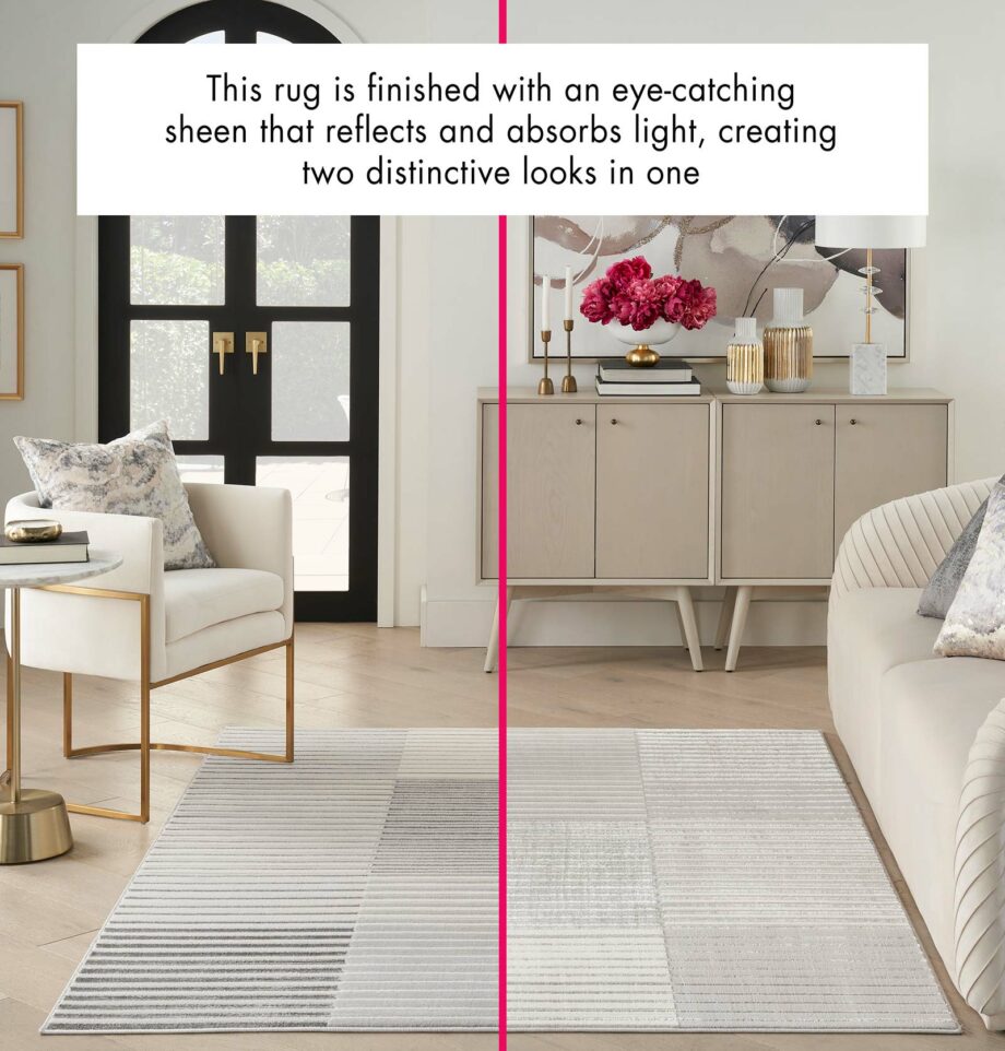 Nourison rug Brush Strokes BSK04 SILGY SILVER GREY 2x8 099446899088 interior 2