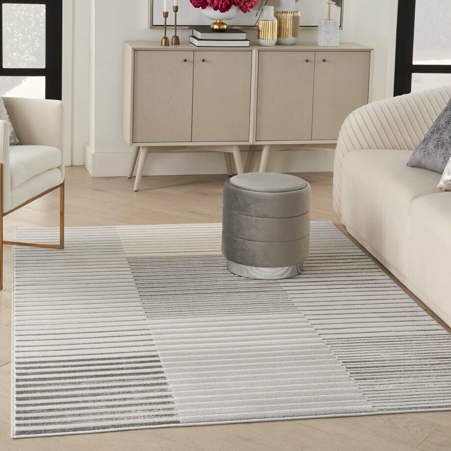 Nourison rug Brush Strokes BSK04 SILGY SILVER GREY 5x7 099446899095 interior 1