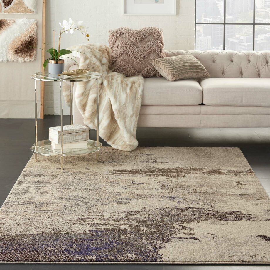 Nourison rug Celestial CES02 IVGRY IVORY GREY 4x6 099446149084 interior 1