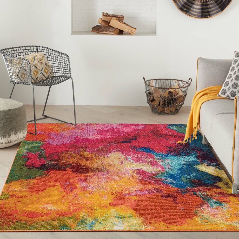 Nourison rug Celestial CES04 PALT 5x7 099446337863 interior 3tif