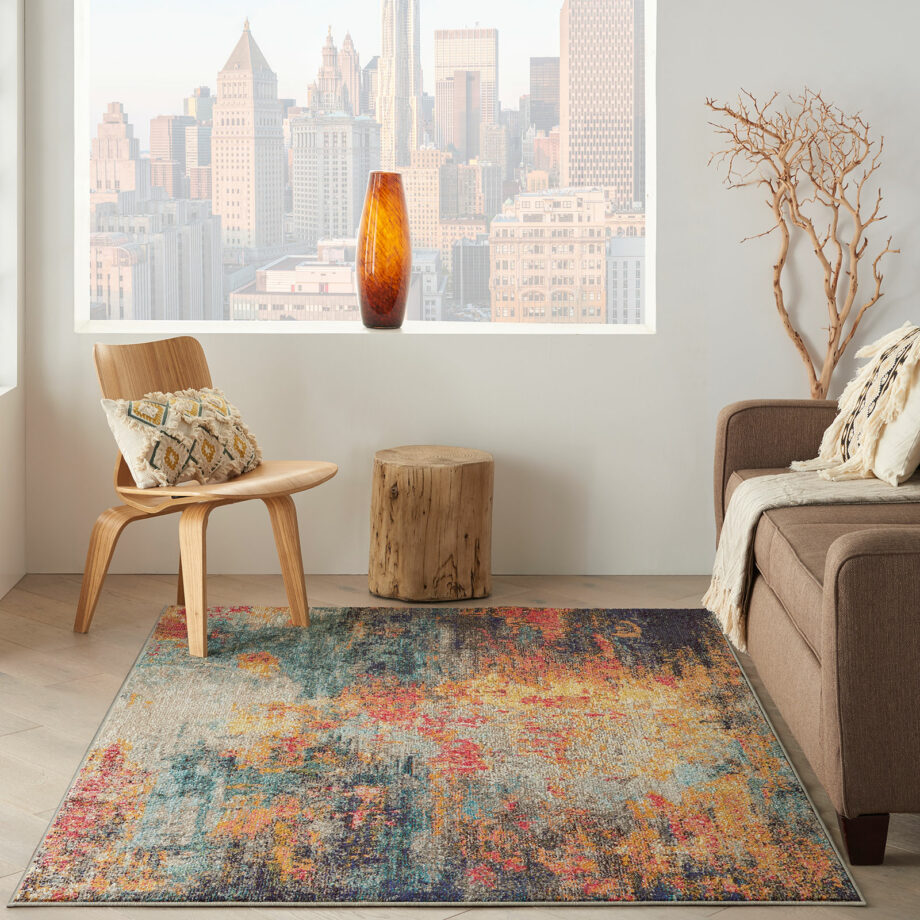 Nourison rug Celestial CES15 MULTI MULTICOLOR 5x7 099446793980 interior 1