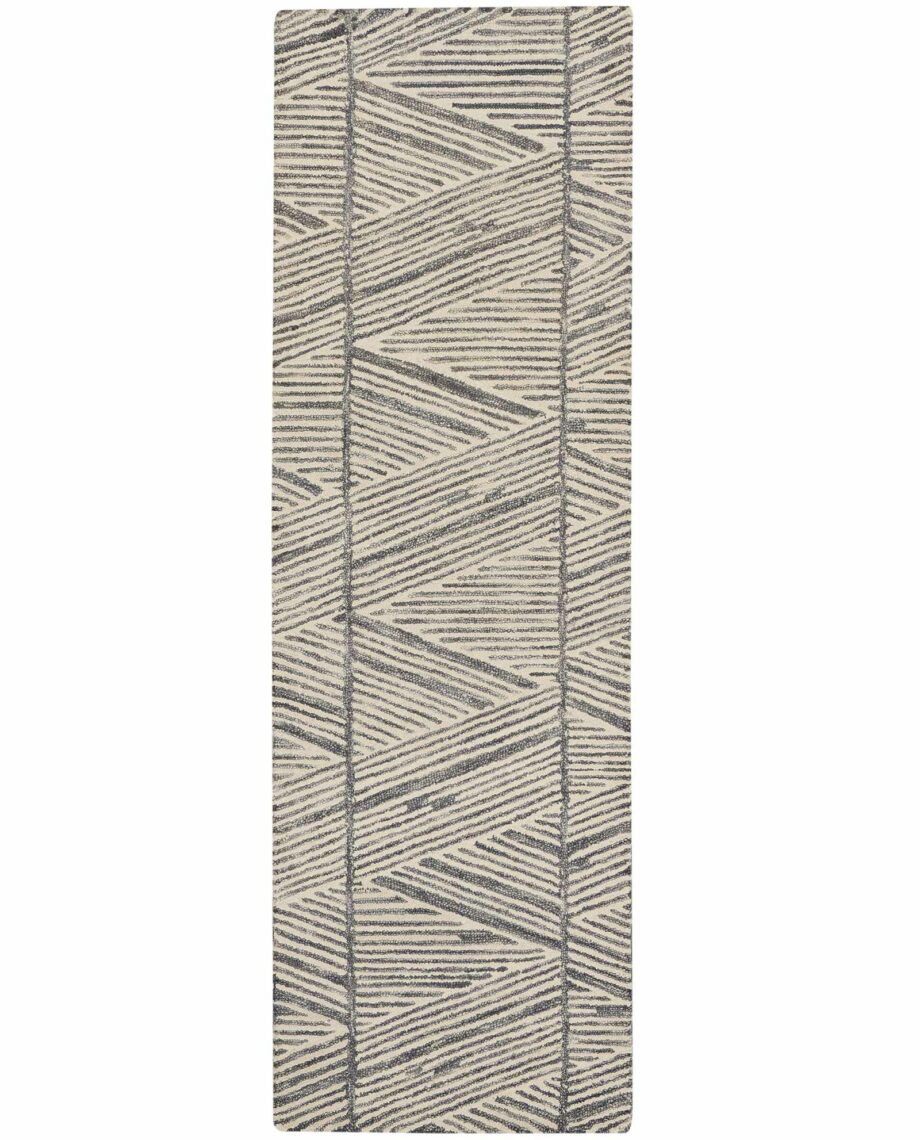Nourison rug Colorado CLR01 GRYWT GREY WHITE 2x8 099446790224
