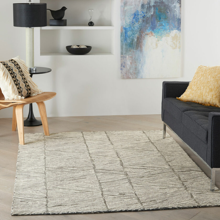 Nourison rug Colorado CLR01 GRYWT GREY WHITE 5x7 099446790279 interior 3