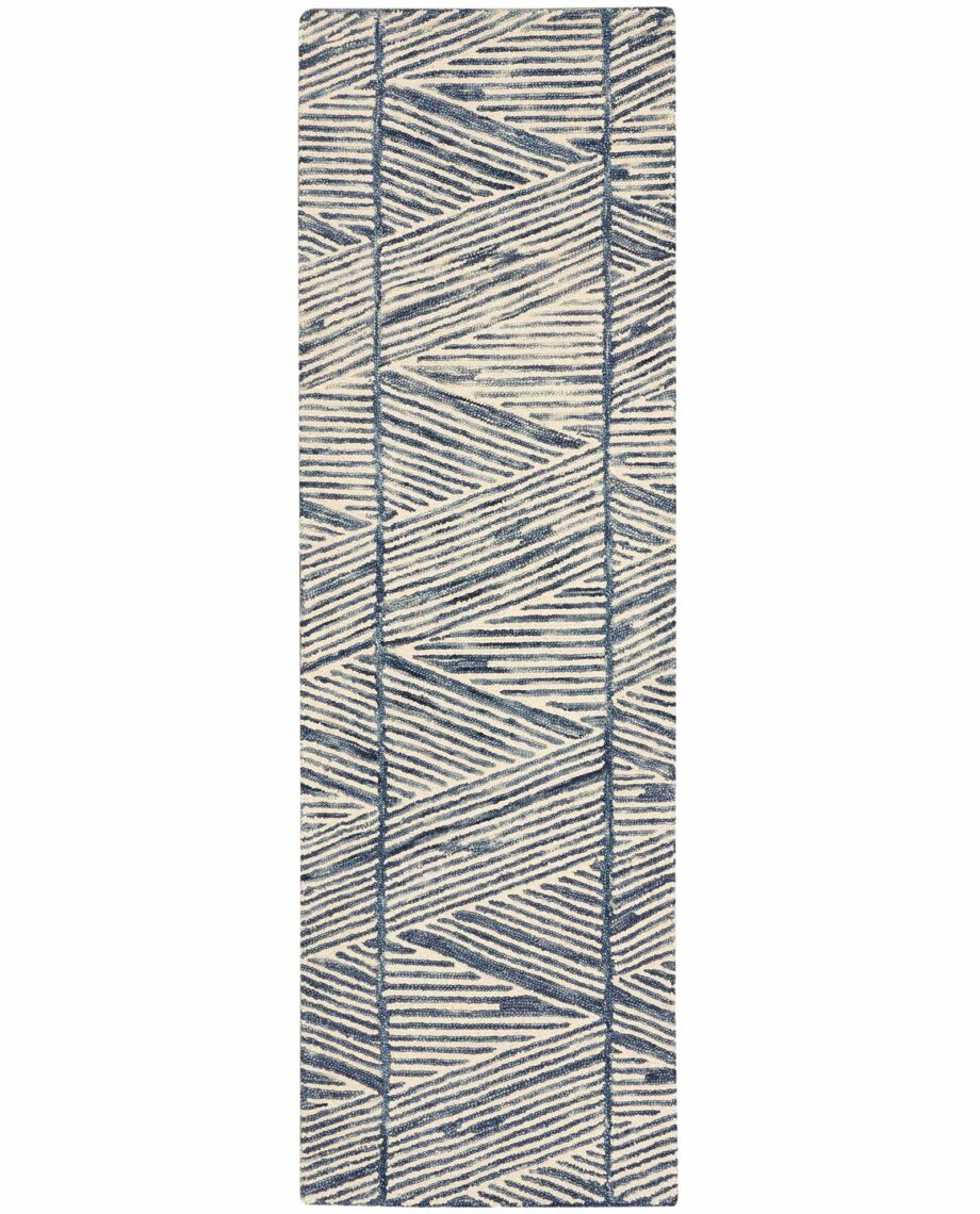 Nourison rug Colorado CLR01 WHTBL WHITE BLUE 2x8 099446786234