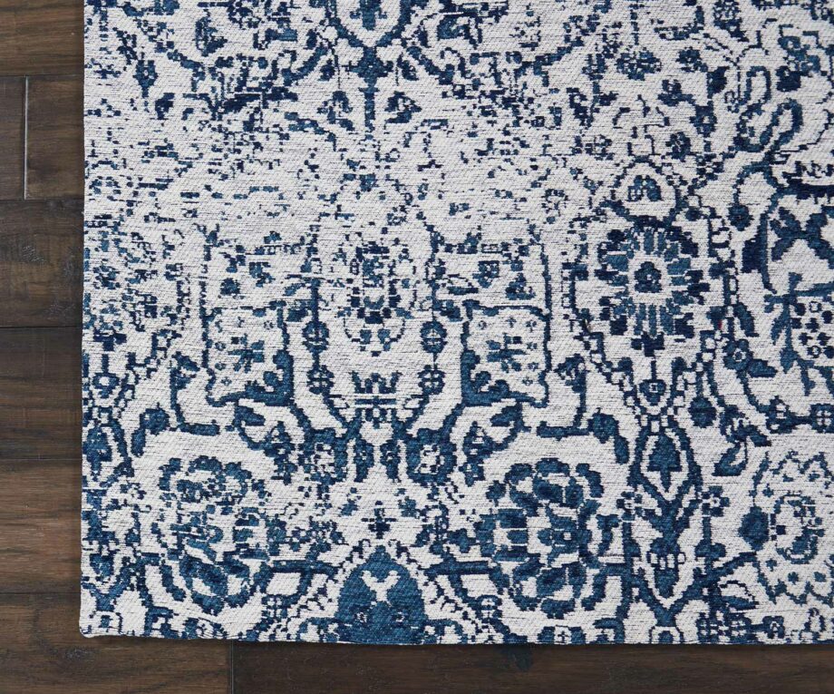 Nourison rug Damask DAS06 IVNAV IVORY NAVY 5x7 099446349859 CR01
