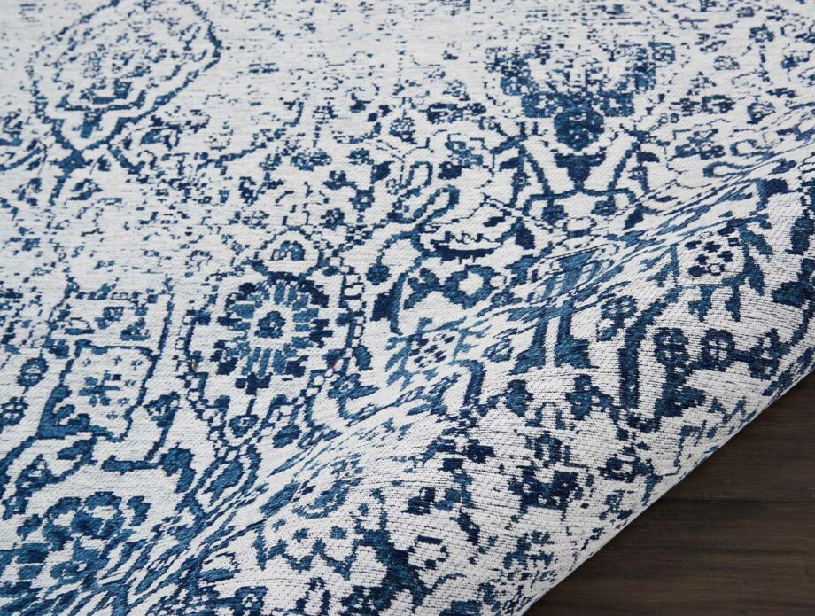 Nourison rug Damask DAS06 IVNAV IVORY NAVY 5x7 099446349859 TX01