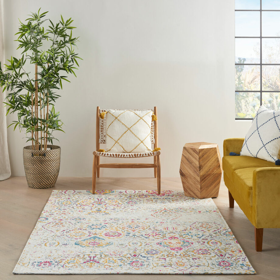 Nourison rug Damask DAS06 MULTI MULTICOLOR 5X7 99446836830 interior 3