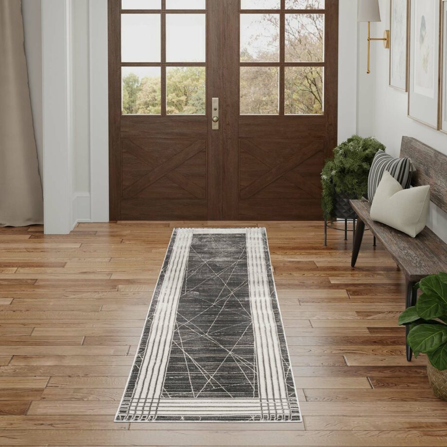 Nourison rug Desire DSR01 CHASV CHARCOAL SILVER 2x8 099446128683 interior 1