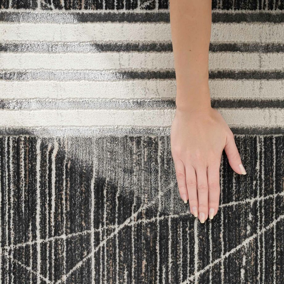 Nourison rug Desire DSR01 CHASV CHARCOAL SILVER 5X7 099446128713 HAND