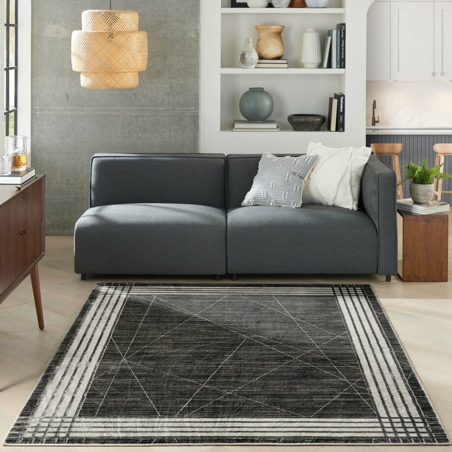 Nourison rug Desire DSR01 CHASV CHARCOAL SILVER 5X7 099446128713 interior 1
