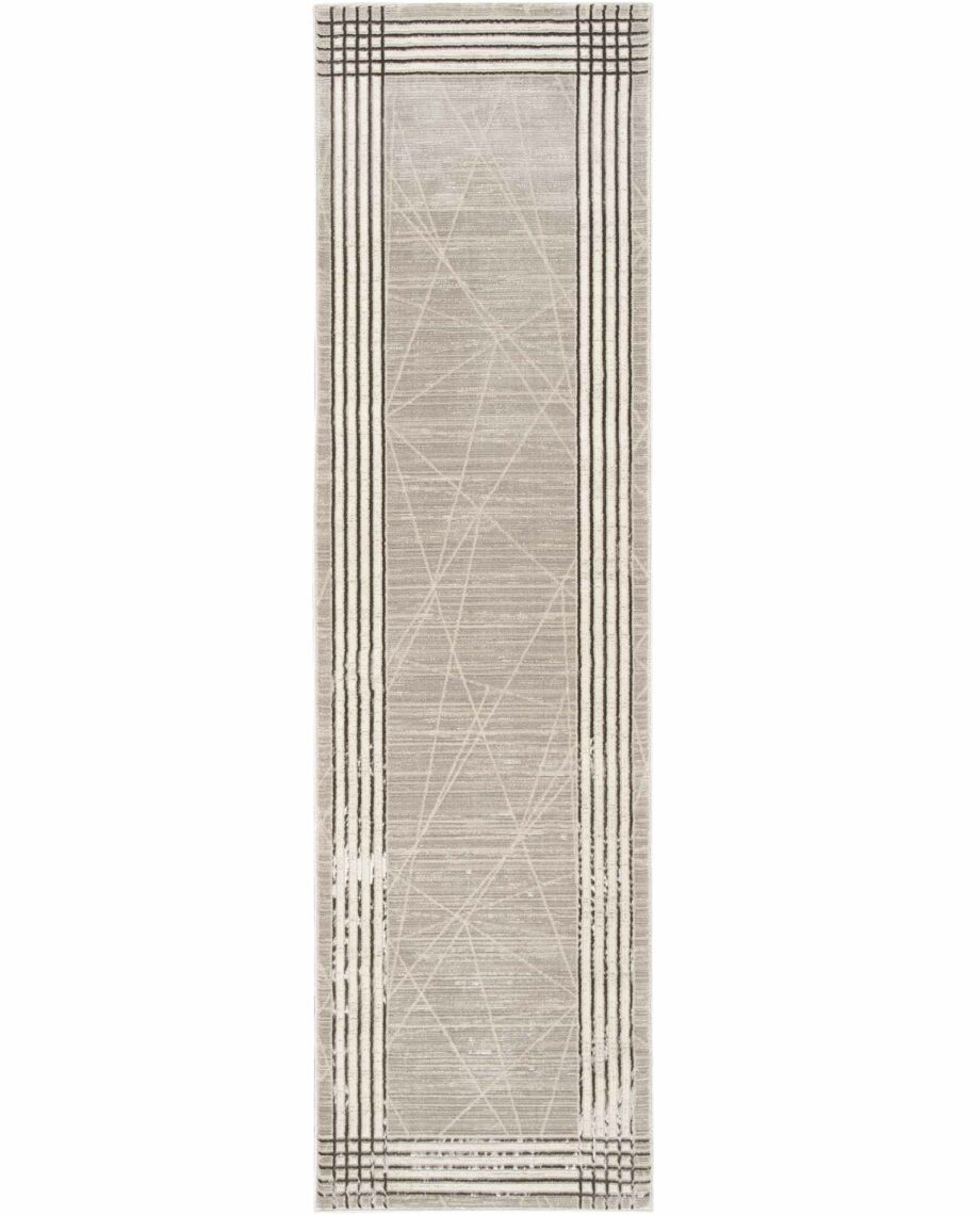 Nourison rug Desire DSR01 GRSIL GREY SILVER 2x8 099446128515