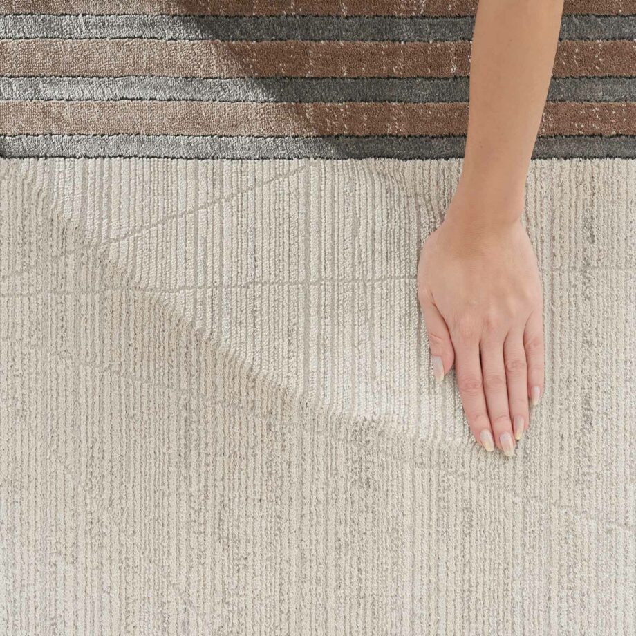 Nourison rug Desire DSR01 IVSIL IVORY SILVER 5X7 099446128331 HAND
