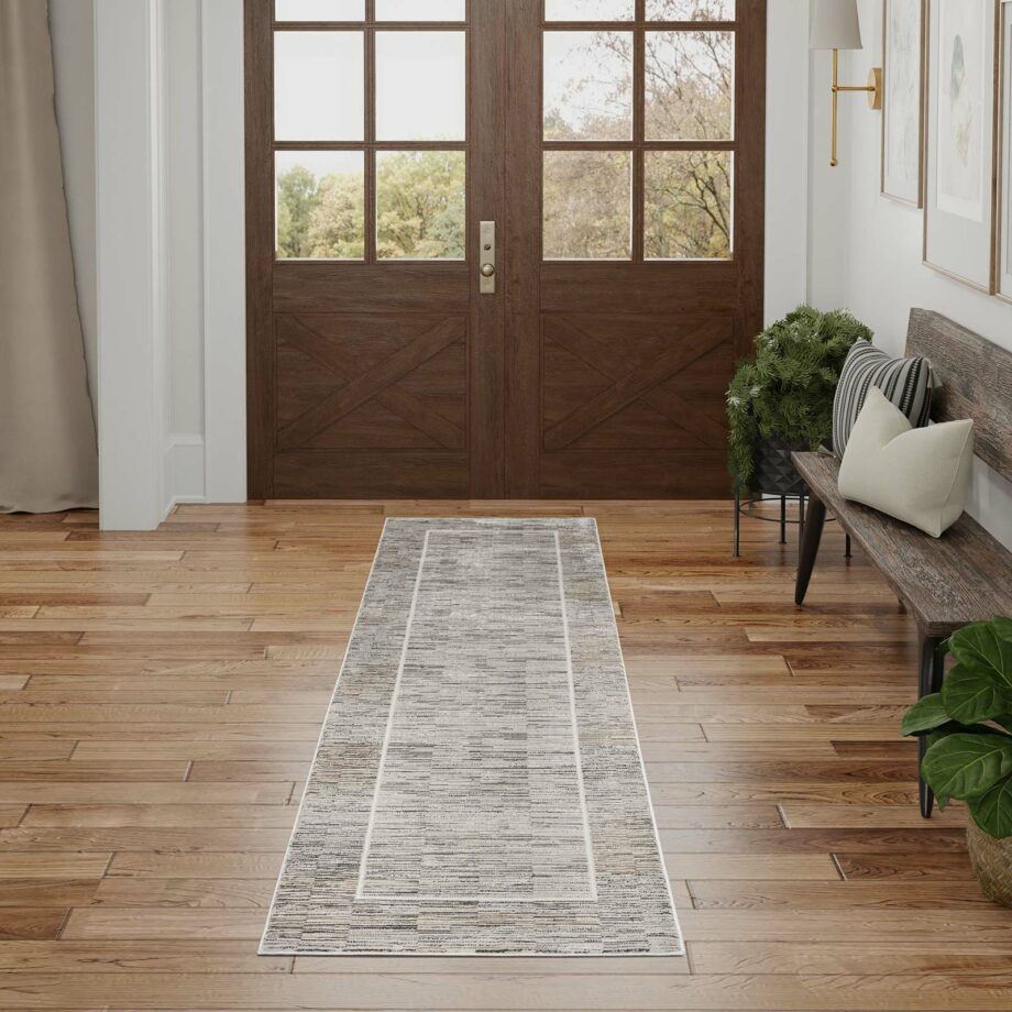 Nourison rug Desire DSR02 CHAGY CHARCOAL GREY 2x8 099446128799 interior 1
