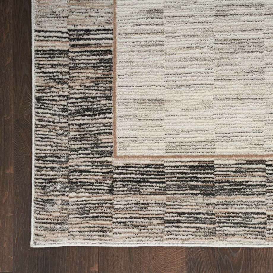 Nourison rug Desire DSR02 GRYBK GREY BLACK 5X7 099446129086 CR