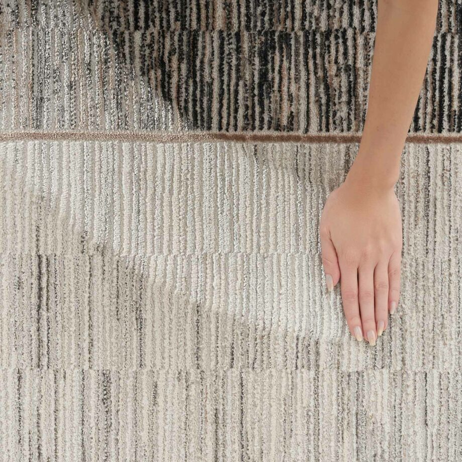 Nourison rug Desire DSR02 GRYBK GREY BLACK 5X7 099446129086 HAND