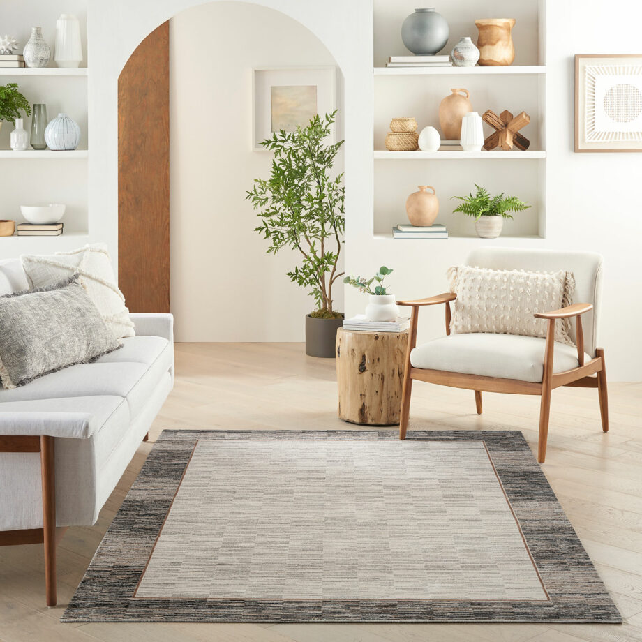 Nourison rug Desire DSR02 GRYBK GREY BLACK 5X7 099446129086 interior 1
