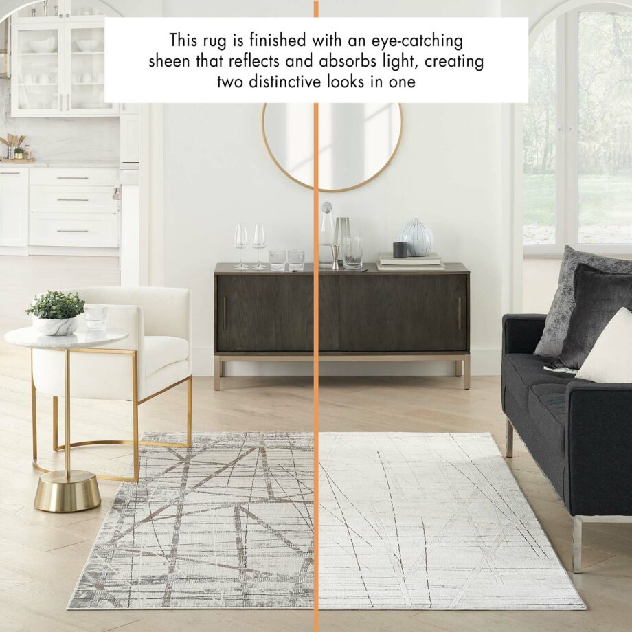 Nourison rug Desire DSR03 GRSIL GREY SILVER 5X7 099446129130 interior 3