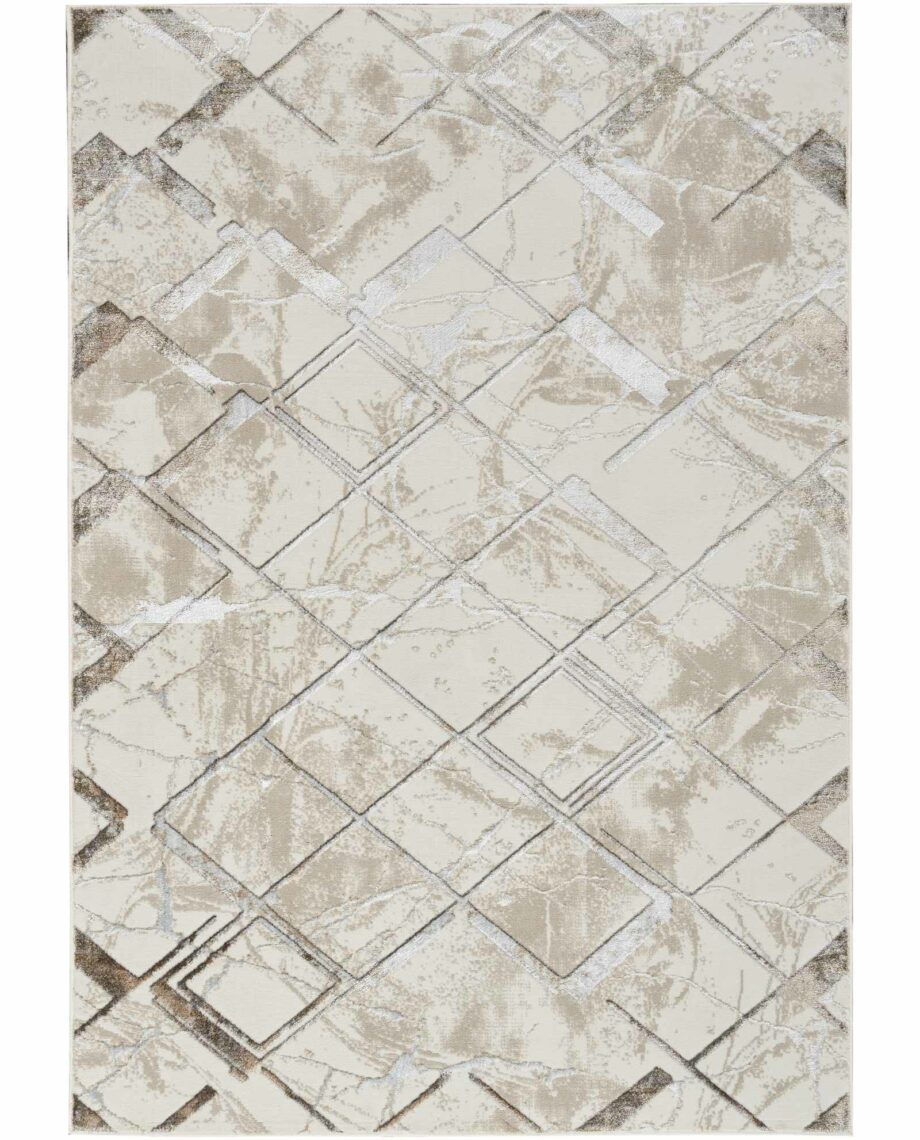 Nourison rug Glitz GLZ02 IVGRY IVORY GREY 5X7 099446133731