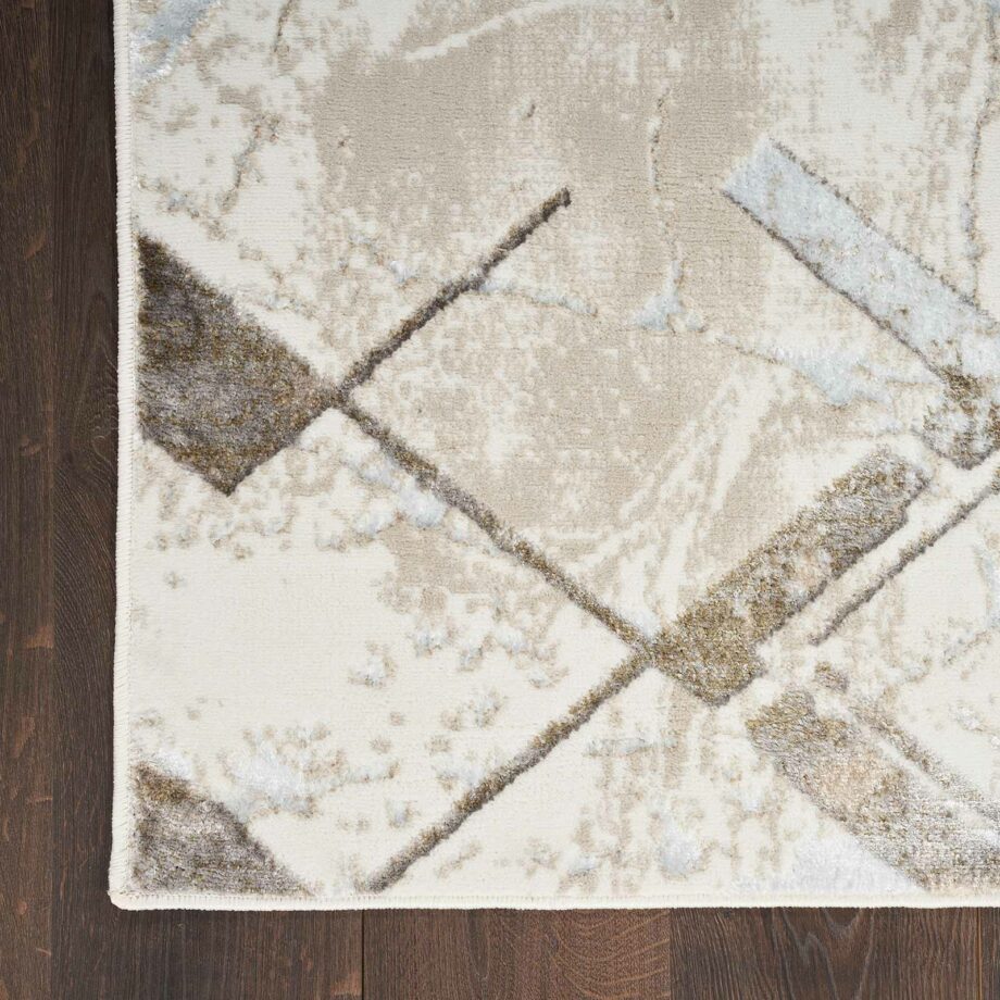 Nourison rug Glitz GLZ02 IVGRY IVORY GREY 5X7 099446133731 CR