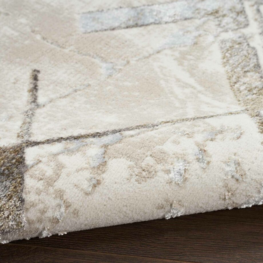 Nourison rug Glitz GLZ02 IVGRY IVORY GREY 5X7 099446133731 TX01