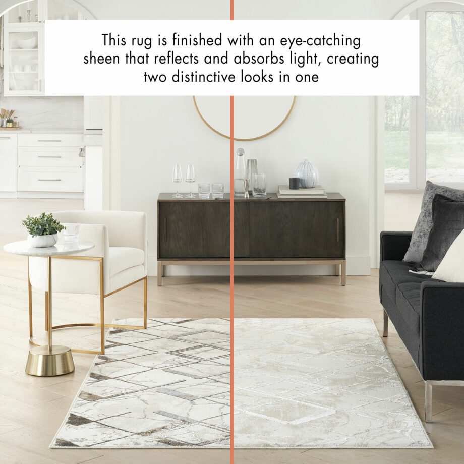 Nourison rug Glitz GLZ02 IVGRY IVORY GREY 8x10 099446133748 interior 3